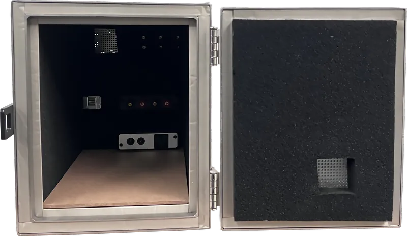 LBX0800 SMALL RF SHIELDED ENCLOSURE - LabiFix RF Shield Box, rear view