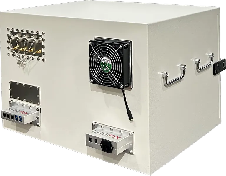 LBX1200 RF SHEILDED TEST ENCLOSURE - LabiFix RF Shield Box, rear view