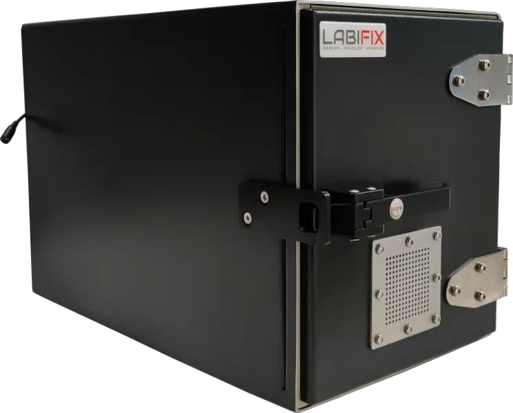LBX1505 COMPACT MANUAL RF TEST ENCLOSURES - LabiFix RF Shield Box, front view