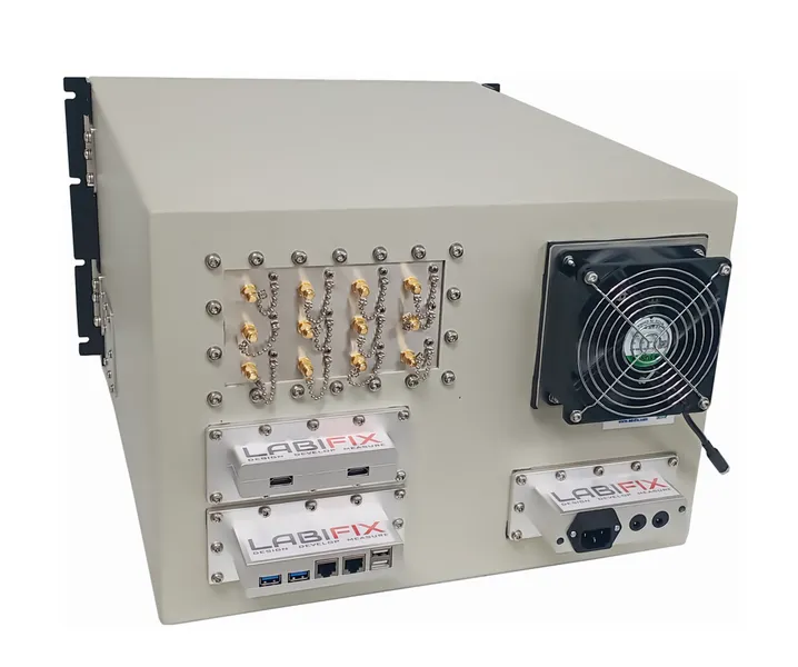 LBX2000 RACK MOUNTED RF SHIELDED TEST ENCLOSURE - LabiFix RF Shield Box, rear view
