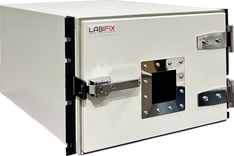 LBX2001 RACK MOUNTED RF SHIELDED TEST ENCLOSURE - LabiFix RF Shield Box, front view