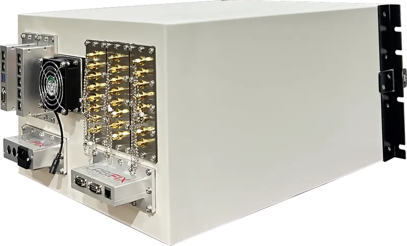 LBX2001 RACK MOUNTED RF SHIELDED TEST ENCLOSURE - LabiFix RF Shield Box, rear view