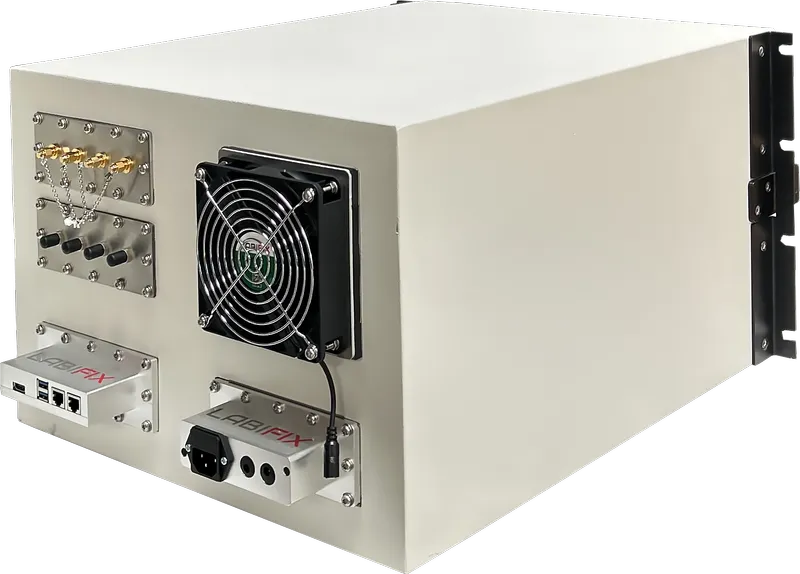 LBX2006 RACK MOUNTABLE SHIELD BOX - LabiFix RF Shield Box, rear view