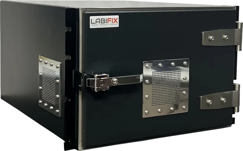 LBX2010 RACK MOUNTED RF SHIELDED TEST ENCLOSURE - LabiFix RF Shield Box, front view