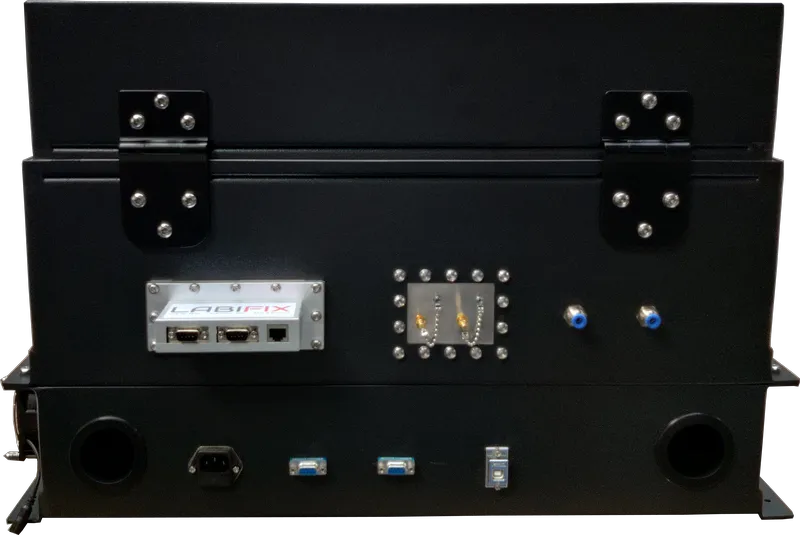 LBX3000 PNEUMATIC WITH DRAWER RF SHIELDED CHAMBER - LabiFix RF Shield Box, rear view