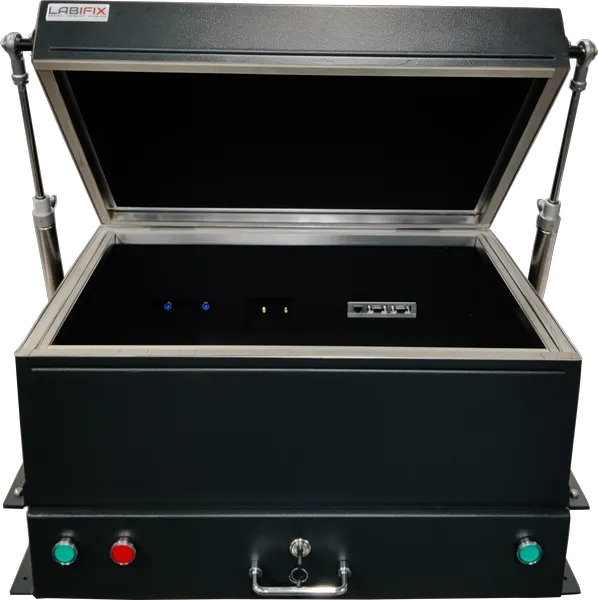 LBX3080 PNEUMATIC RF SHIELDED TEST ENCLOSURE - LabiFix RF Shield Box, rear view