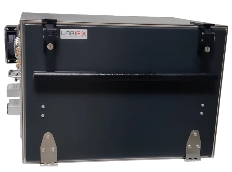 LBX3200 SWING-DOWN FRONT DOOR LOADING RF SHIELDED CHAMBER - LabiFix RF Shield Box, front view