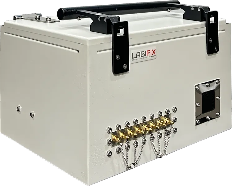 LBX3450 TOP OPENING RF ISOLATION BOX - LabiFix RF Shield Box, front view
