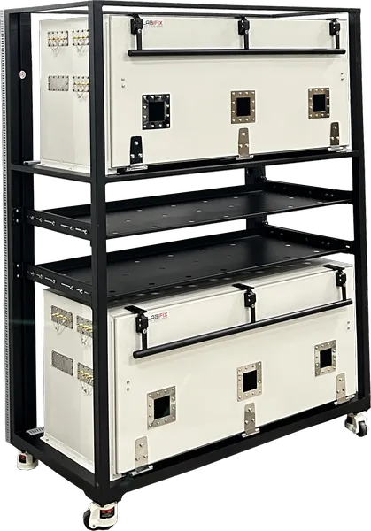 LBX3600 DOWN OPENING RF SHIELD TEST SETUP - LabiFix RF Shield Box, front view