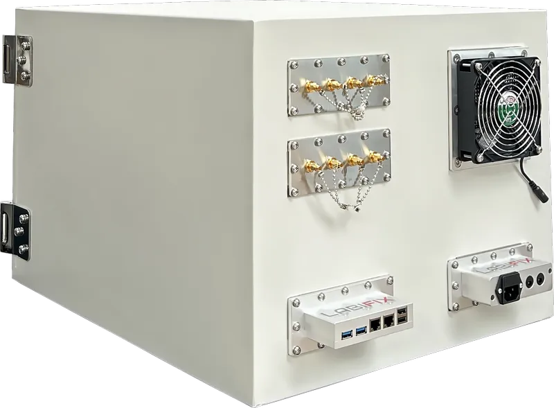 LBX4024 DESKTOP WIFI CHAMBER - LabiFix RF Shield Box, rear view