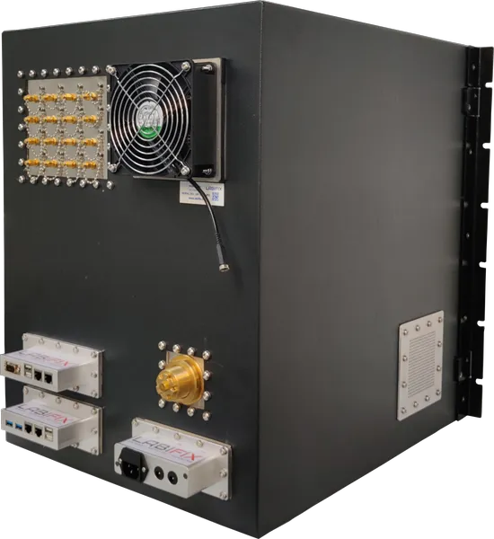LBX4200 RF SHIELD TEST BOX FOR MIMO TESTING RACK MOUNTED - LabiFix RF Shield Box, rear view