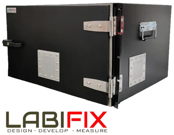 LBX4700 RF ISOLATION ENCLOSURE WITH EXCELLENT SHIELDING PERFORMANCE - LabiFix RF Shield Box, front view