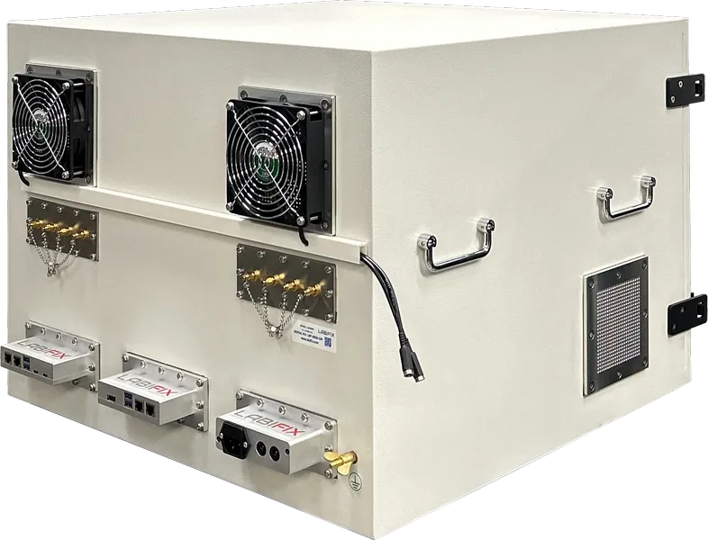 LBX5002 DESKTOP WIRELESS TEST CHAMBER - LabiFix RF Shield Box, rear view