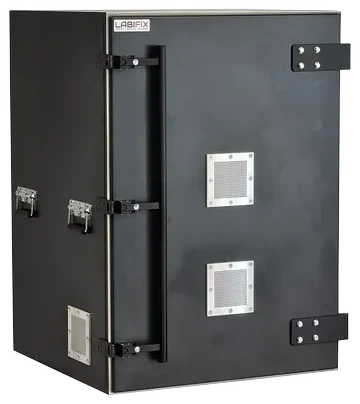 LBX6240 AUTOMATED PRODUCTION LINE CALIBRATION - LabiFix RF Shield Box, front view