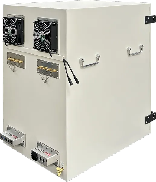 LBX6440 RF TEST CHAMBER SYSTEMS FOR AEROSPACE DRONE - LabiFix RF Shield Box, rear view