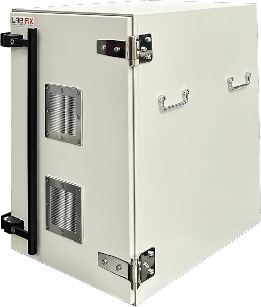 LBX6440 RF TEST CHAMBER SYSTEMS FOR AEROSPACE DRONE - LabiFix RF Shield Box, front view