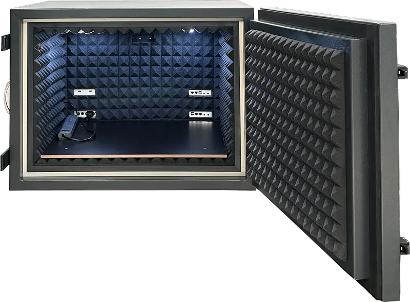 LBX6650 AUDIO QUALITY AND CODEC TESTING - LabiFix RF Shield Box, rear view