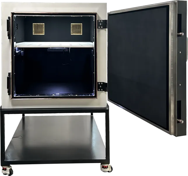 LBX7150 RF SHIELD BOX FOR PHYSICS AND ENGINEERING LABS - LabiFix RF Shield Box, rear view
