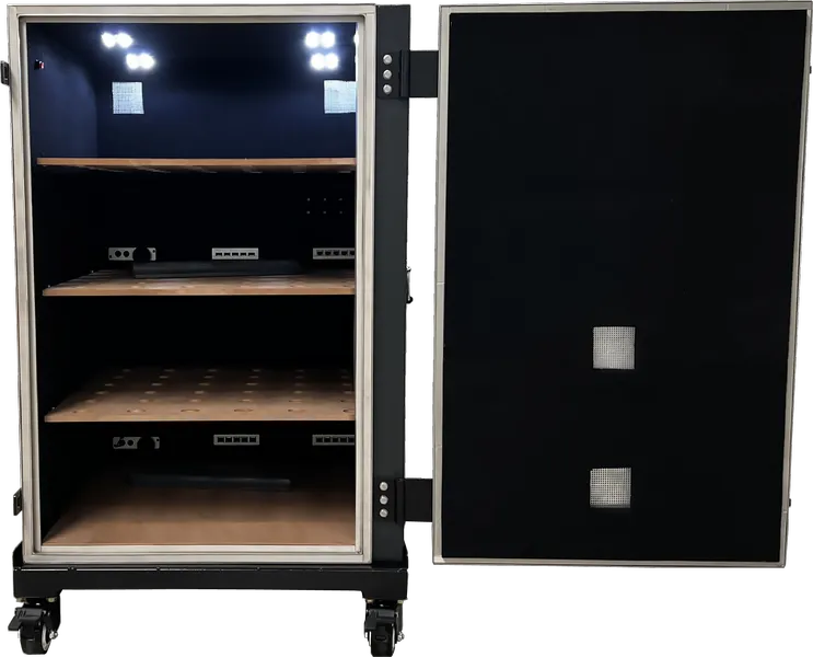 LBX7500 PORTABLE RF ANECHOIC BOX - LabiFix RF Shield Box, rear view