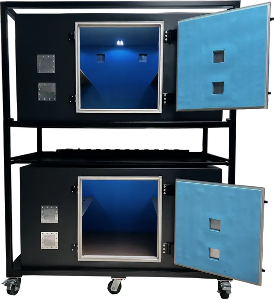 LBX8200 RF TEST CHAMBER - LabiFix RF Shield Box, rear view
