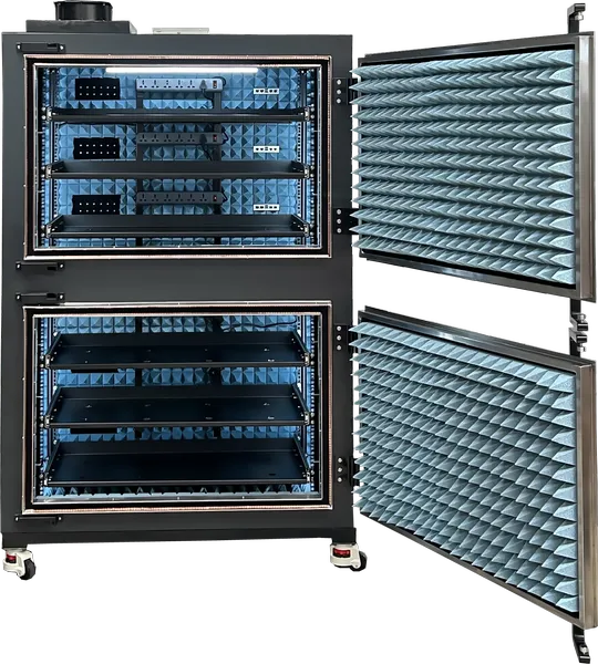 LBX8600 WIRELESS DEVICE TESTING SHEILDED ENCLOSURE - LabiFix RF Shield Box, rear view