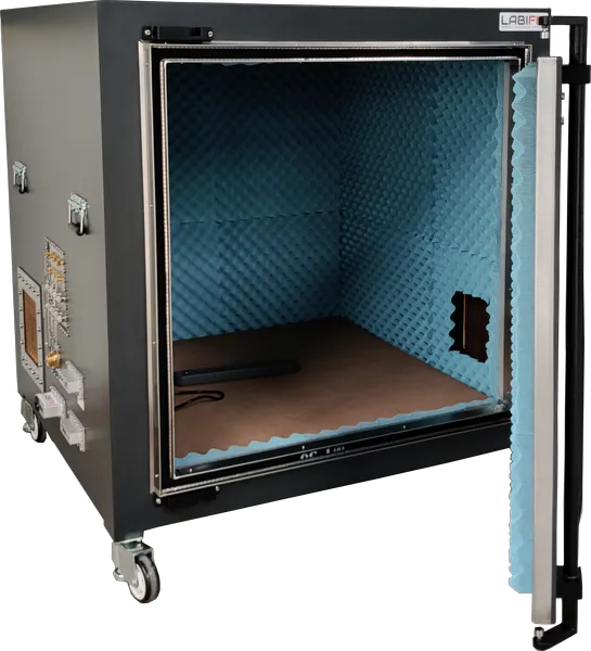LBX9200 RF MODULAR 5G IOT UE VERIFICATION SHIELDED ENCLOSURE - LabiFix RF Shield Box, rear view