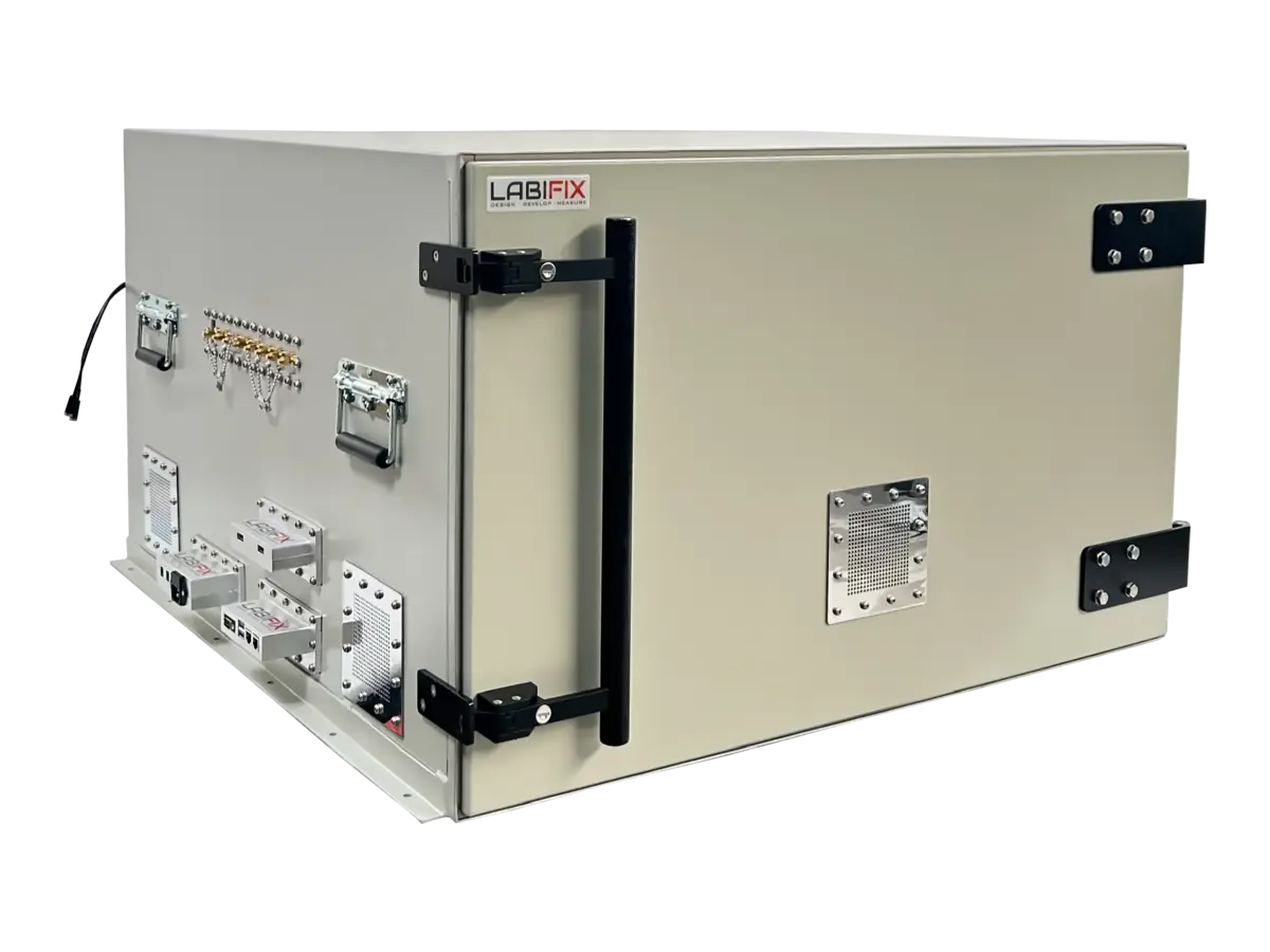 front view of LBX7700 rackmount shielding box for emi control and validation