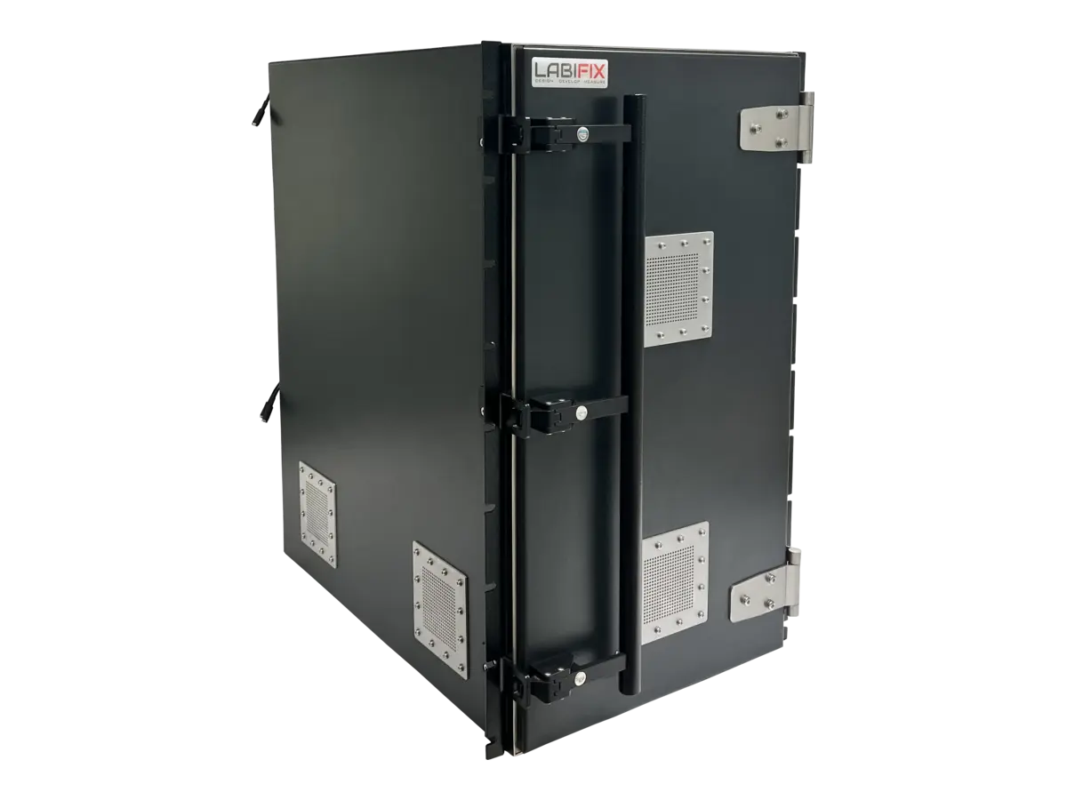 LBX7200 emc shielded enclosure front-right view for interference diagnostics