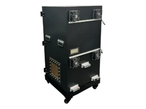 LBX7600 standalone RF anechoic chamber rear-left view for medical electronics and advanced research validation