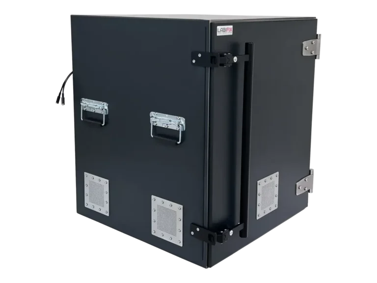 LBX6100 benchtop rf enclosure front-right view for autonomous mobility sensor validation