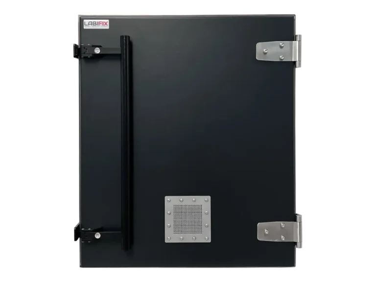front view of LBX6100 benchtop rf test enclosure for industrial edge device certification