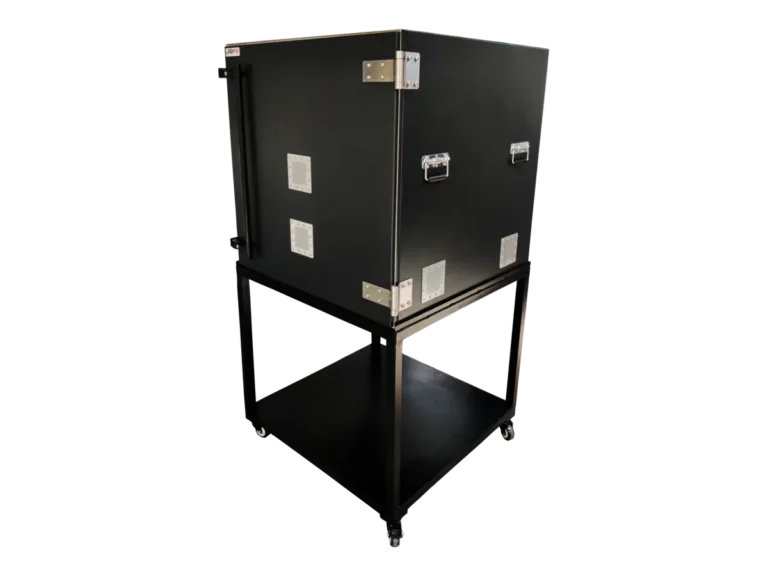 front-left view of LBX7050 standalone RF isolation chamber for wireless certification and telecom validation