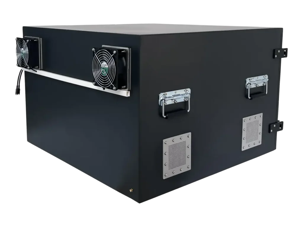 rear-right view of LBX5750 benchtop wireless shielded enclosure for embedded and iot certification
