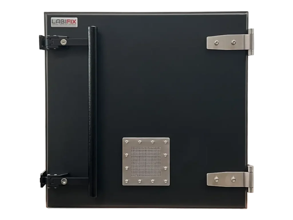 front view of LBX6250 benchtop rf test enclosure for smart transportation hardware certification