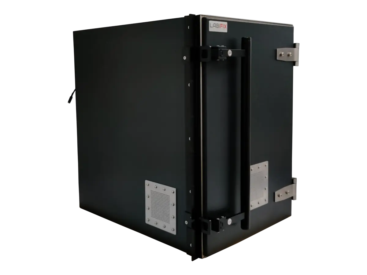 LBX4020 rf shielded enclosure system front-right view in automotive and wireless validation environment