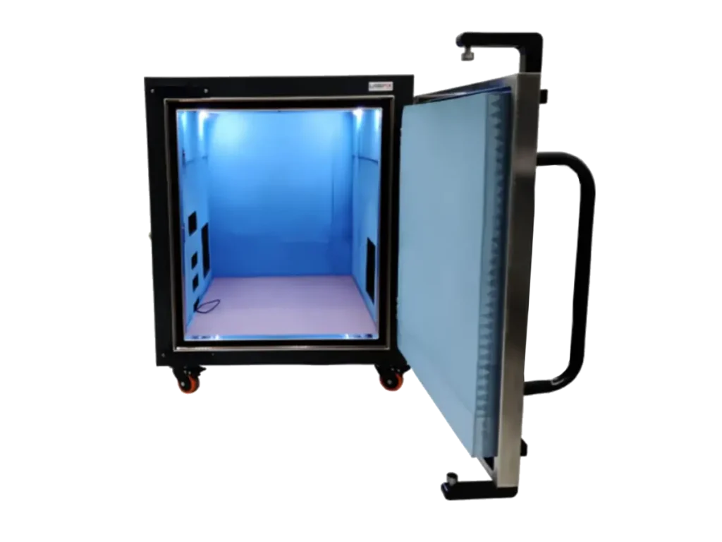 interior view of LBX9000 standalone RF chamber for antenna arrays and multi-band wireless performance analysis