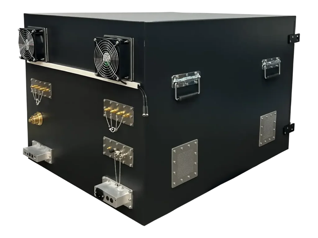 rear-right view of LBX5100 compact wireless shield box for wifi and 5g module development
