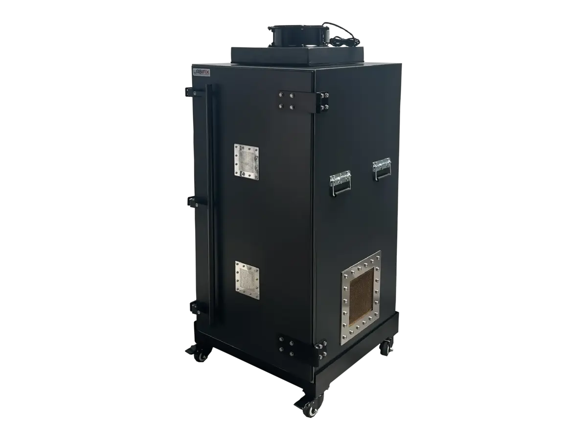 front-left view of LBX7540 standalone WiFi chamber for enterprise wireless certification and router testing